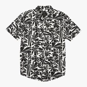 RVCA Mahalo Palm Print Button Up Shirt - L